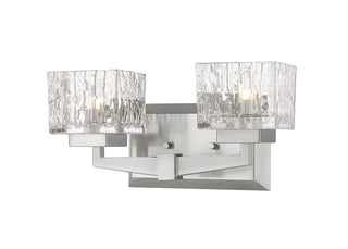 Buy brushed-nickel-with-clear-glass-and-clear-textured-shade Rubicon Vanity by Z-Lite