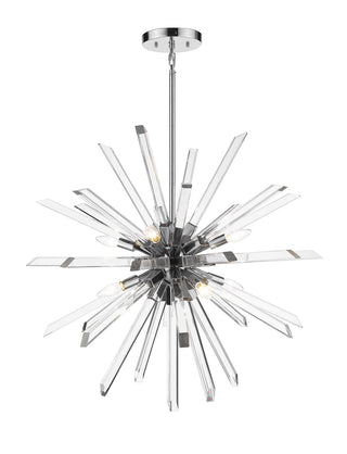 Buy chrome-with-clear-glass-and-clear-shade Burst Chandelier by Z-Lite