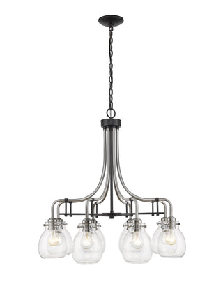 Buy matte-black-brushed-nickel-with-clear-glass Kraken Chandelier by Z-Lite