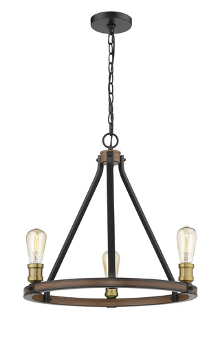 Buy rustic-mahogany-and-amber-brown-shade Kirkland Chandelier by Z-Lite