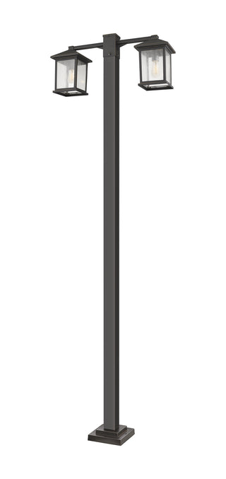 Buy oil-rubbed-bronze-with-clear-seedy-glass Portland Outdoor (Wet) Post Lantern by Z-Lite