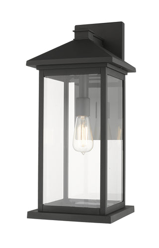 Buy black-with-clear-beveled-glass Portland Outdoor (Wet) Wall Lantern by Z-Lite