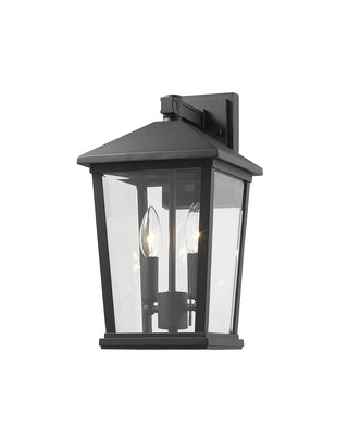 Buy black-with-clear-beveled-glass Beacon Outdoor (Wet) Wall Lantern by Z-Lite