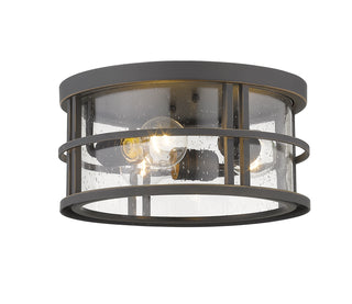 Buy oil-rubbed-bronze-with-clear-seedy-glass Jordan Outdoor (Wet) Flush Mount Ceiling Light by Z-Lite