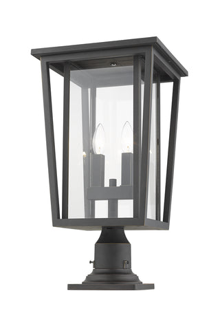 Buy oil-rubbed-bronze-with-clear-glass Seoul Outdoor (Wet) Pier Mounted Fixture by Z-Lite