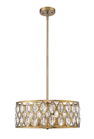 Buy heirloom-brass-with-heirloom-brass-glass Dealey Chandelier by Z-Lite