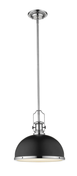 Buy matte-black-chrome-with-matte-black-glass Melange Pendant by Z-Lite