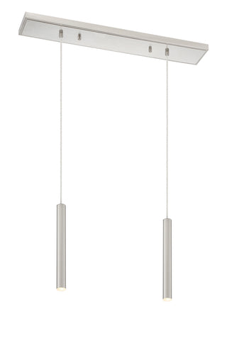 Buy brushed-nickel-with-brushed-nickel-glass Forest Outdoor (Damp) Chandelier by Z-Lite