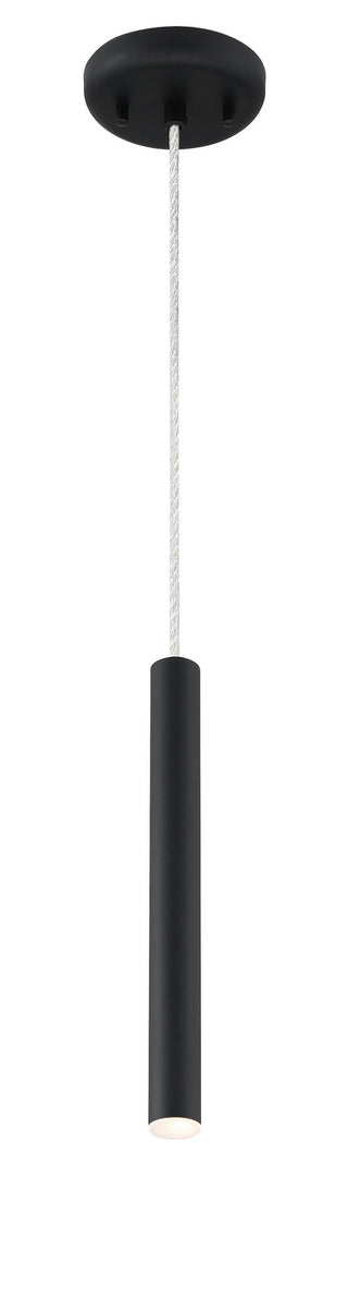 Buy matte-black-with-matte-black-glass-and-black-shade Forest Outdoor (Damp) Pendant by Z-Lite