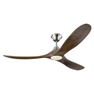 Buy brushed-steel-and-dark-walnut-3mavr60bsd 3-Blade Maverick Ceiling Fan by Visual Comfort Fan