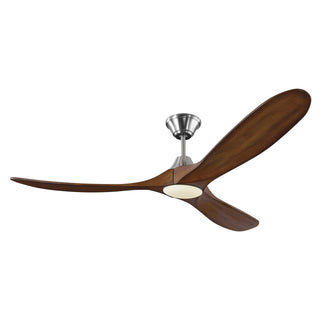 Buy brushed-steel-and-koa-3mavr60bskoad 3-Blade Maverick Ceiling Fan by Visual Comfort Fan