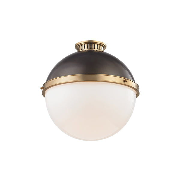 Latham Outdoor (Damp) Flush Mount Ceiling Light by Hudson Valley
