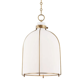 Buy aged-brass-with-opal-glass Eldridge Outdoor (Damp) Pendant by Hudson Valley