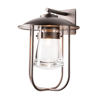 Buy coastal-dark-smoke-with-clear-glass-zm-glass Erlenmeyer Wall Lanterns by Hubbardton Forge