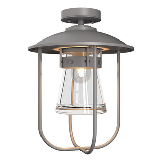 Buy coastal-burnished-steel-with-clear-glass-zm-glass Erlenmeyer Semi-Flush Mount Ceiling Light by Hubbardton Forge