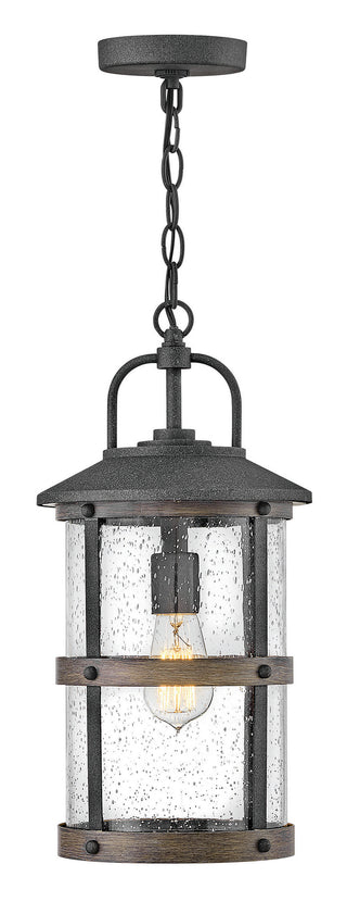 Buy aged-zinc-with-clear-seedy-glass Lakehouse Outdoor (Wet) Hanging Lantern by Hinkley