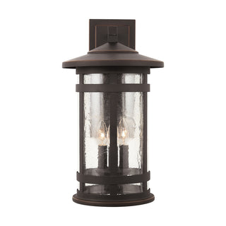 Buy oiled-bronze-with-antiqued-seeded-glass Mission Hills Lantern by Capital Lighting