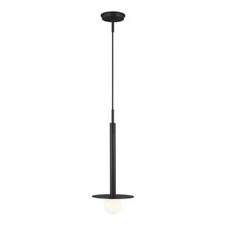 Buy midnight-black-with-milk-white-glass Nodes Outdoor (Damp) Pendant by Visual Comfort Studio