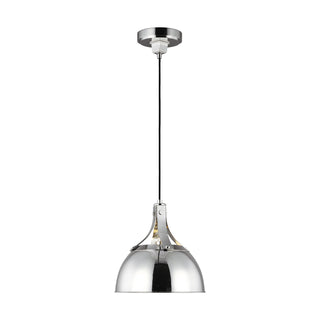 Buy polished-nickel-with-polished-nickel-glass Logan Outdoor (Damp) Pendant by Visual Comfort Studio