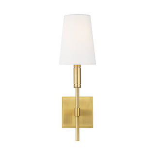 Buy burnished-brass-with-white-linen-glass Beckham Classic Outdoor (Damp) Sconce by Visual Comfort Studio
