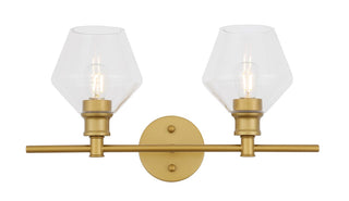 Buy brass-with-clear-glass Gene Outdoor (Damp) Sconce by Elegant Lighting