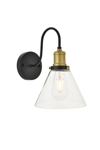 Buy brass-and-black Histoire Outdoor (Damp) Sconce by Elegant Lighting