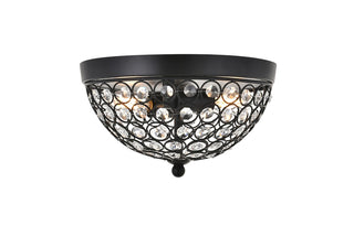 Buy matte-black Taye Flush Mount Ceiling Light by Elegant Lighting