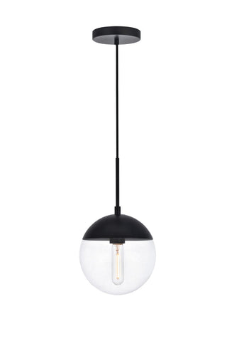 Buy black-with-clear-glass-and-clear-shade Eclipse Pendant by Elegant Lighting