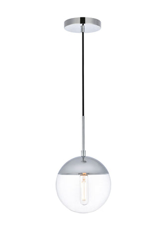 Buy chrome-with-clear-glass-and-clear-shade Eclipse Pendant by Elegant Lighting