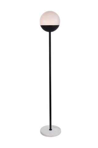 Buy black-with-frosted-white-glass Eclipse Floor Lamp by Elegant Lighting