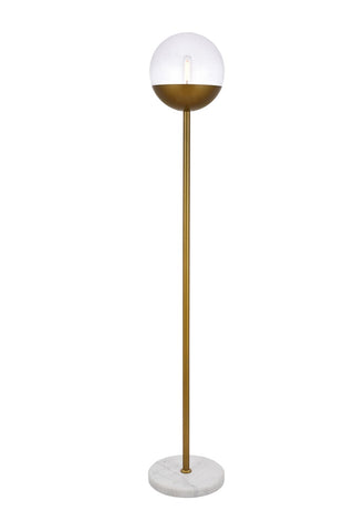 Buy brass-with-clear-glass Eclipse Floor Lamp by Elegant Lighting