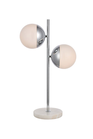 Buy chrome-with-frosted-white-glass Eclipse Table Lamp by Elegant Lighting