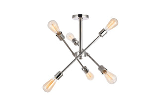 Buy polished-nickel Axel Flush Mount Light by Elegant Lighting