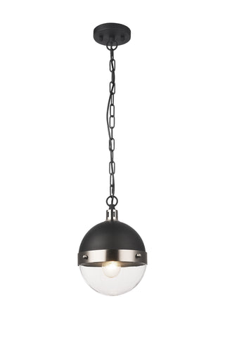 Buy brushed-nickel-with-clear-glass-glass-and-clear-shade Torino Pendant by Matteo Lighting