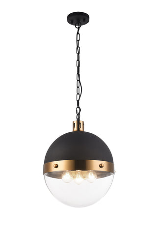 Buy aged-gold-brass-with-clear-glass-glass Torino Pendant by Matteo Lighting