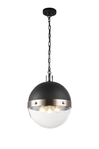 Buy brushed-nickel-with-clear-glass-glass Torino Pendant by Matteo Lighting