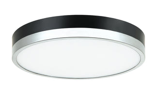 Buy black-chrome-with-frosted-glass-glass-and-white-shade Tone Flush Mount Ceiling Light by Matteo Lighting
