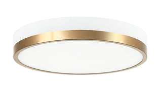 Buy white-aged-gold-brass-with-frosted-glass-glass Tone Flush Mount Ceiling Light by Matteo Lighting
