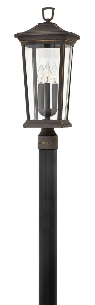 Buy oil-rubbed-bronze-with-clear-glass Bromley Outdoor (Wet) Post Lantern by Hinkley