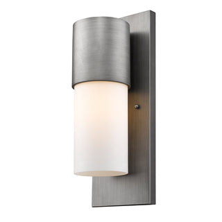 Buy matte-nickel-with-opal-cylindrical-glass-glass Cooper Sconce by Acclaim Lighting
