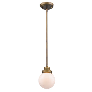 Buy raw-brass-and-white-shade Portsmith Pendant by Acclaim Lighting