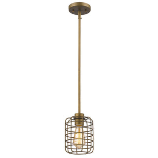 Buy raw-brass-and-metal-shade Lynden Pendant by Acclaim Lighting