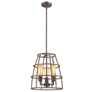 Buy antique-silver-and-silver-gray-shade Rebarre Pendant by Acclaim Lighting