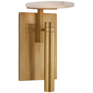 Buy antique-burnished-brass-with-alabaster-glass-and-natural-cream-shade Melange Outdoor (Damp) Sconce by Visual Comfort Signature