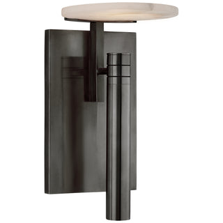 Buy bronze-with-alabaster-glass-and-natural-cream-shade Melange Outdoor (Damp) Sconce by Visual Comfort Signature