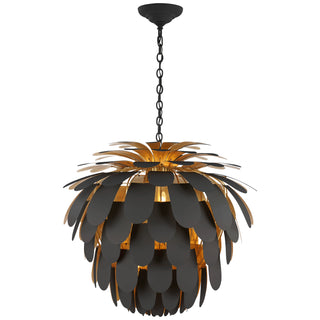 Buy matte-black-and-gild Cynara Chandelier by Visual Comfort Signature