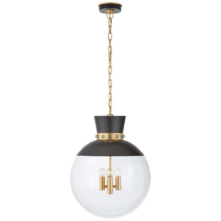 Buy matte-black-and-gild Lucia Outdoor (Damp) Pendant by Visual Comfort Signature