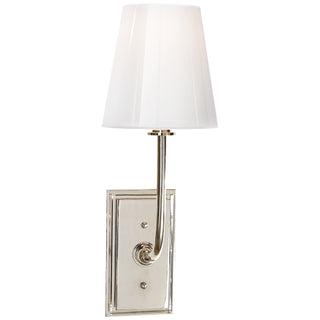 Buy polished-nickel-with-white-glass-glass Hulton Outdoor (Damp) Sconce by Visual Comfort Signature