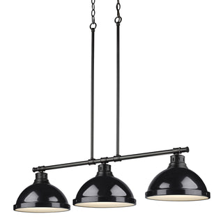 Buy matte-black-with-black-glass Duncan Pendant by Golden