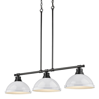 Buy matte-black-with-white-glass Duncan Pendant by Golden
